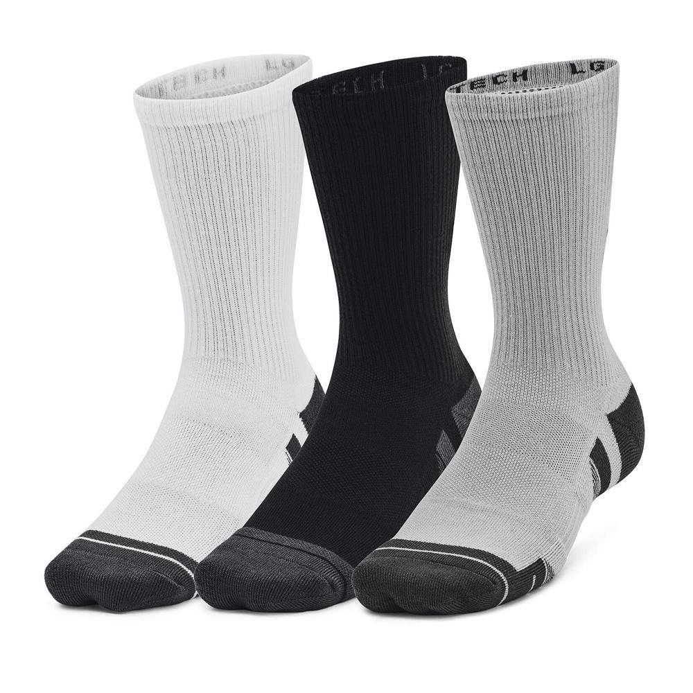 Under Armour Performance Tech 3 Paar Socken Weiß/Grau/Schwarz für Männer günstig