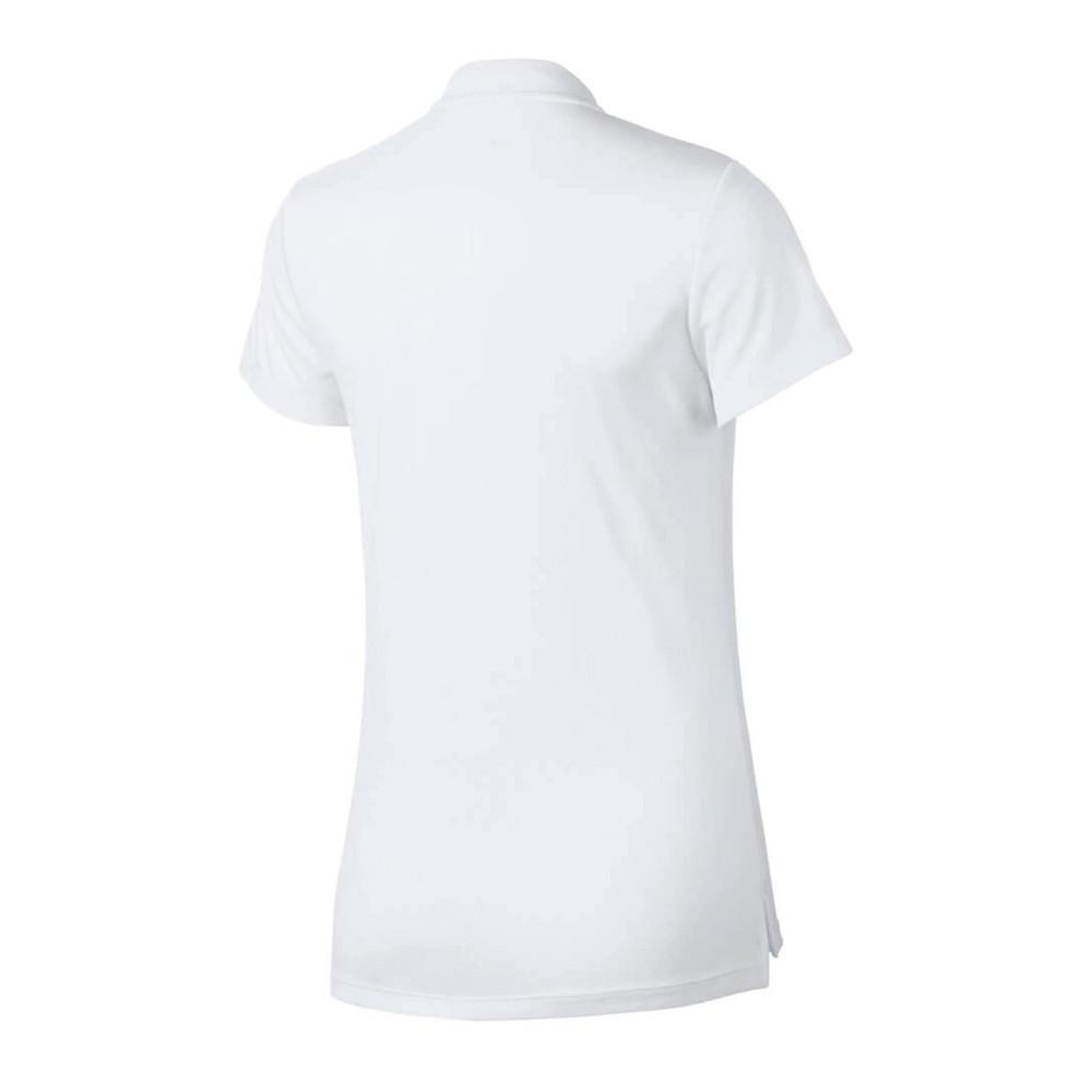 Sport Polo Weiß Damen Nike Dry SS Bld Ansicht 2
