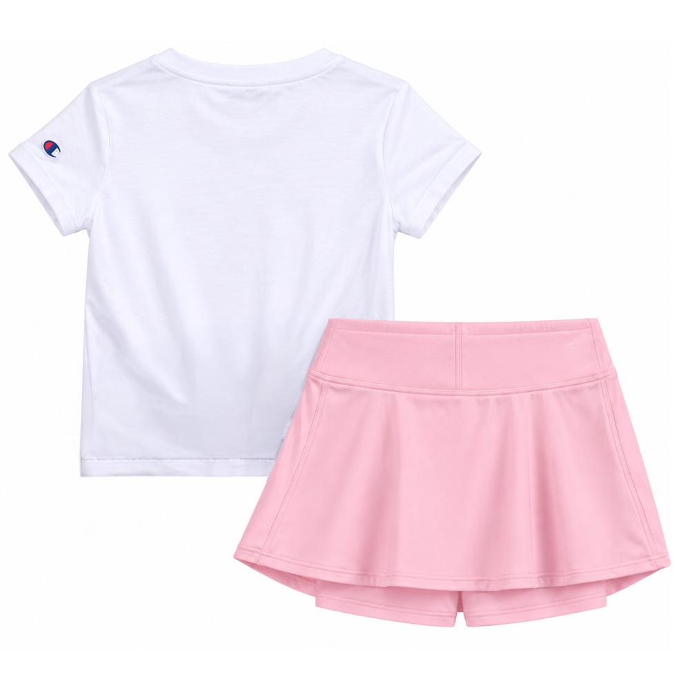 Conjunto blanco/rosa para niña Champion C414ST919 ver 2