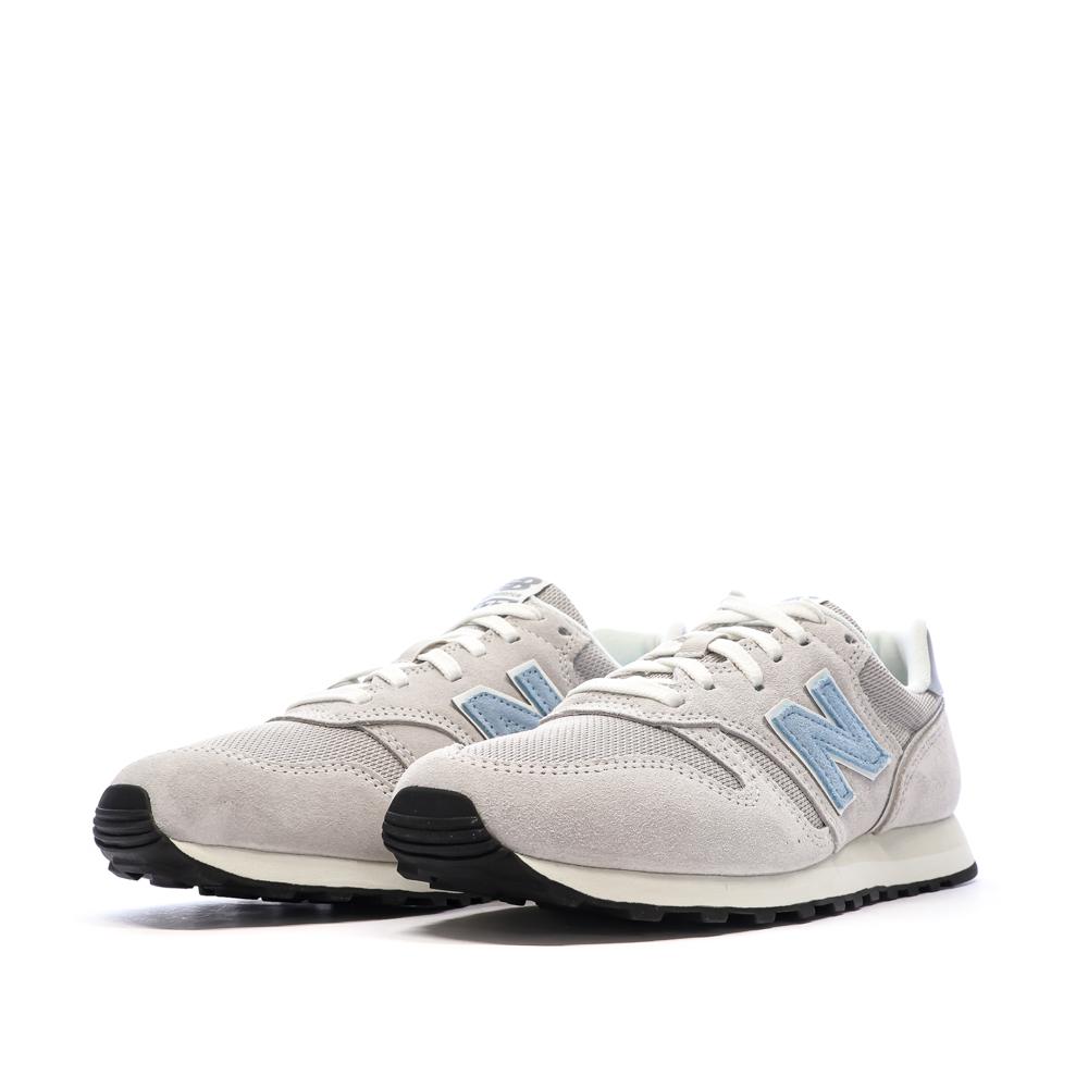 Baskets Grises/Bleu Femme New Balance Sneakers 373 vue 6