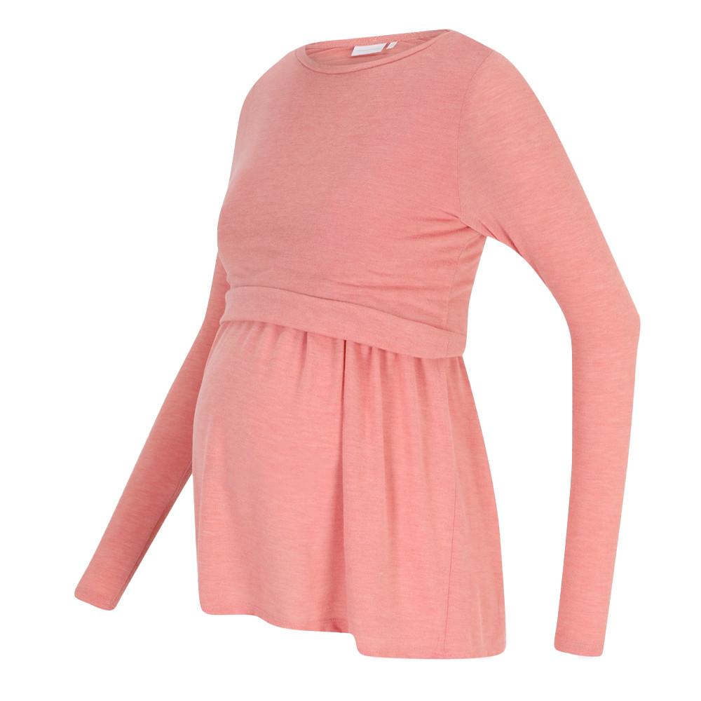 Mamalicious Lanabella Camiseta de manga larga rosa para mujer barato