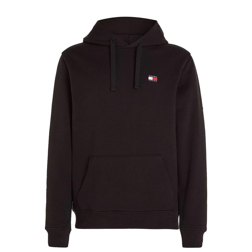 Schwarzes Herren-Sweatshirt von Tommy Hilfiger mit Emblem DM0DM Ansicht 2