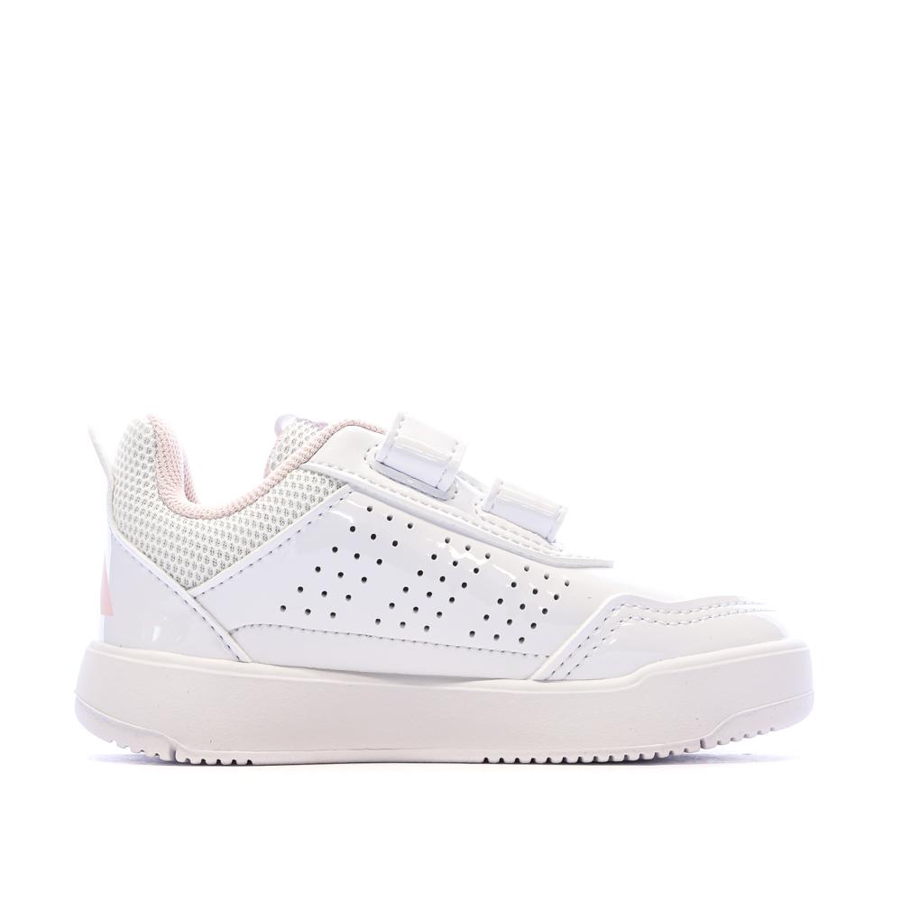 Zapatillas blancas/rosas para niña Adidas Tensaur ver 2