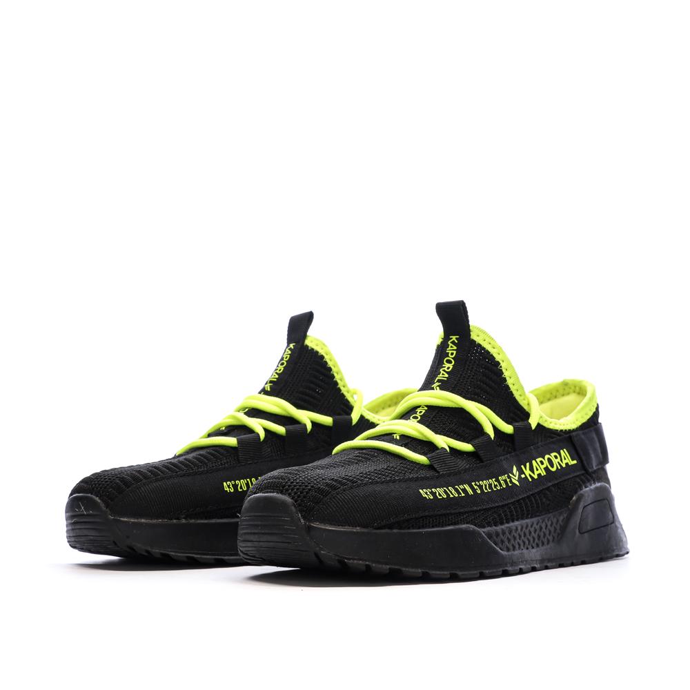 Baskets Noir/Jaune Garçon Kaporal Dofini vue 6