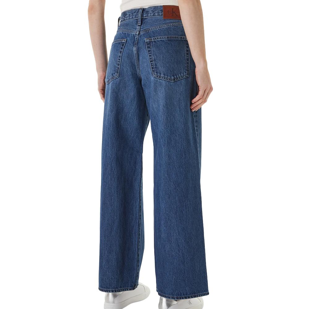 Jean Loose Bleu Femme Calvin Klein The Wide Indigo vue 2