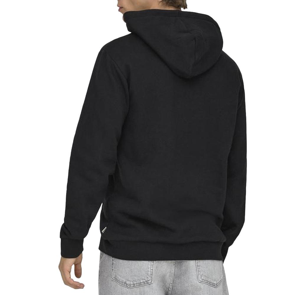 Schwarzer Herren-Kapuzenpullover von Only & Sons Cere Ansicht 2
