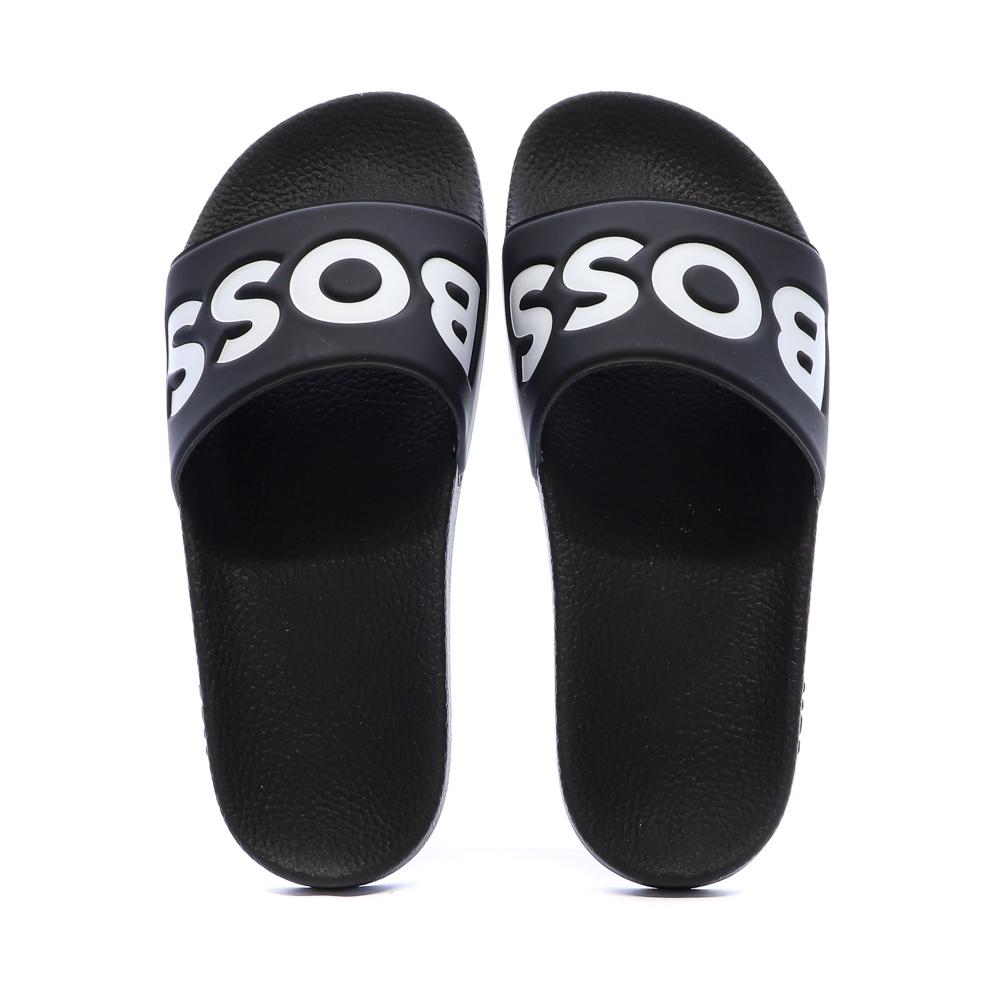 Claquettes Noir Homme Hugo Boss Aryeh vue 3