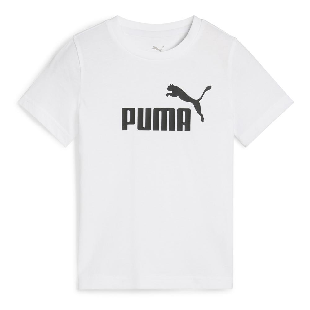 Weiß/Schwarzes Puma-T-Shirt für Jungen, Ess No. 1 Logo günstig