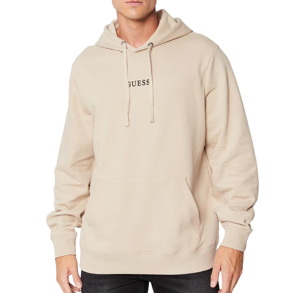 Sudadera con capucha Guess Roy Beige para hombre barato