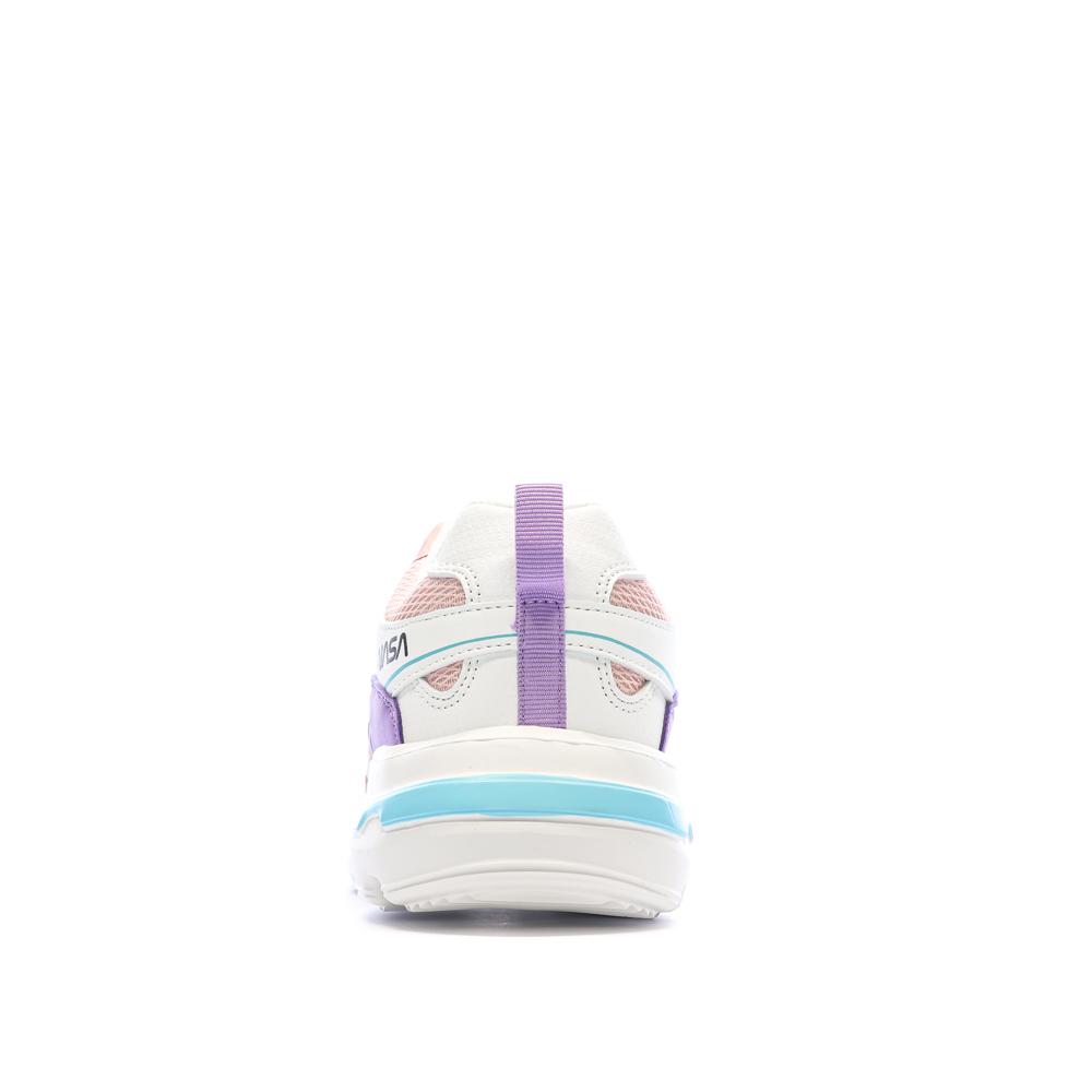 Zapatillas deportivas blancas y rosas para mujer Nasa Jabalem ver 3