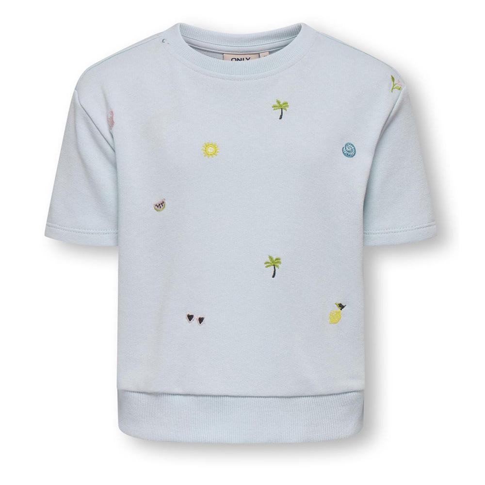 T-Shirt Bleu Fille Kids ONLY Kmgsolina pas cher