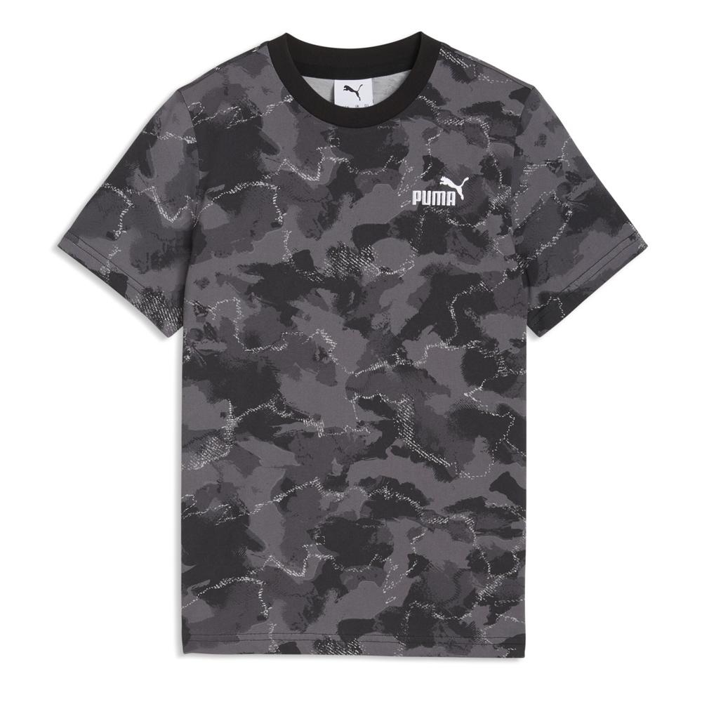 Camiseta negra/gris para niño Puma Ess Camo Aop barato