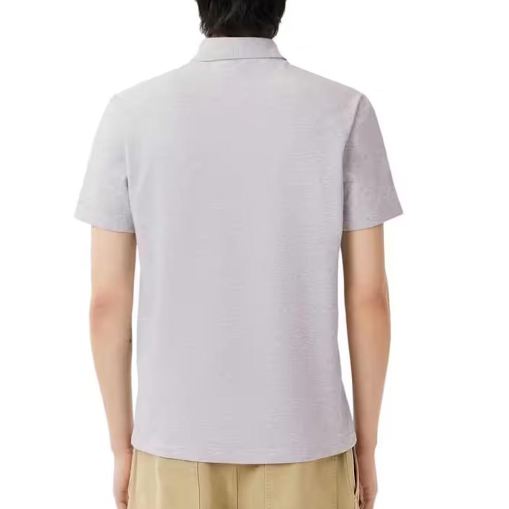 Lacoste Mela Herren-Polohemd in Grau meliert Ansicht 2