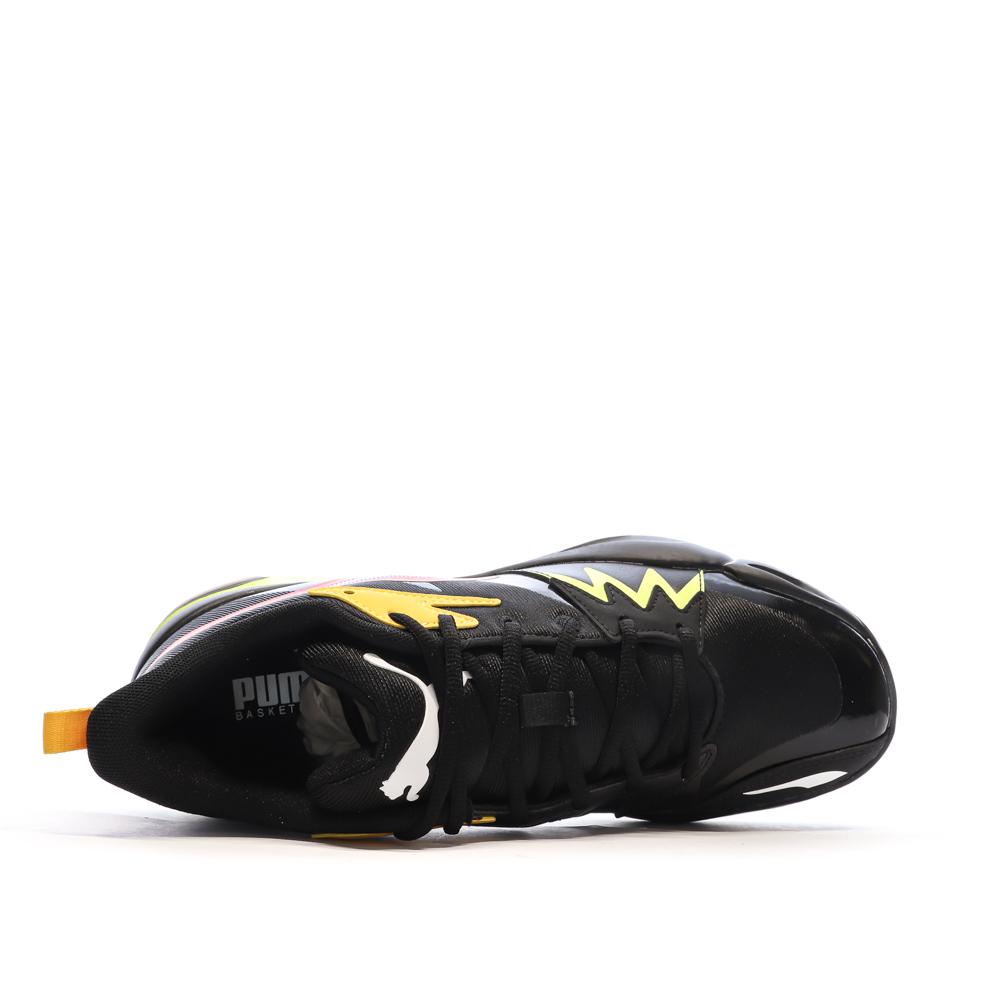 Schwarze/grüne Sneaker-Schuhe Herren Puma Genetics Ansicht 4