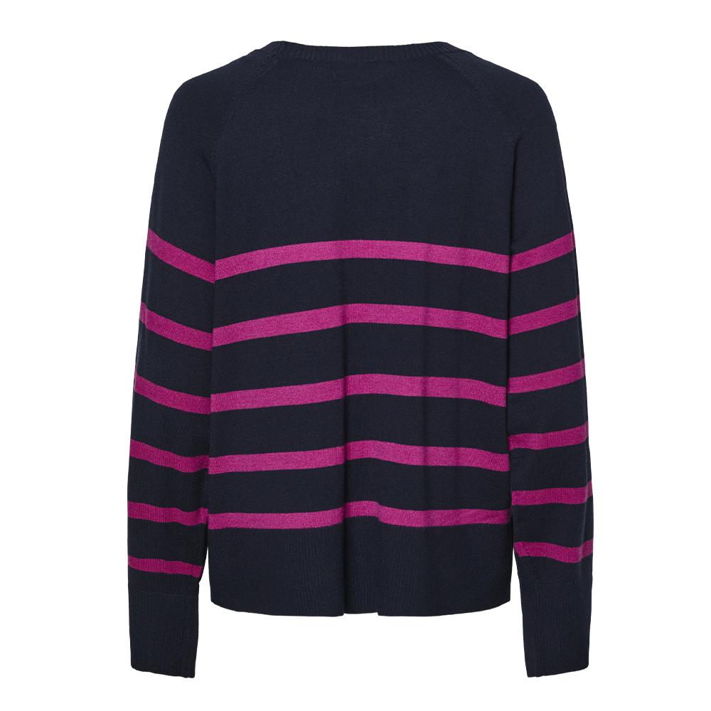 Pieces Sia Women's navy/pink jumper Photo of the Espace des Marques %store% store - view of %key%
