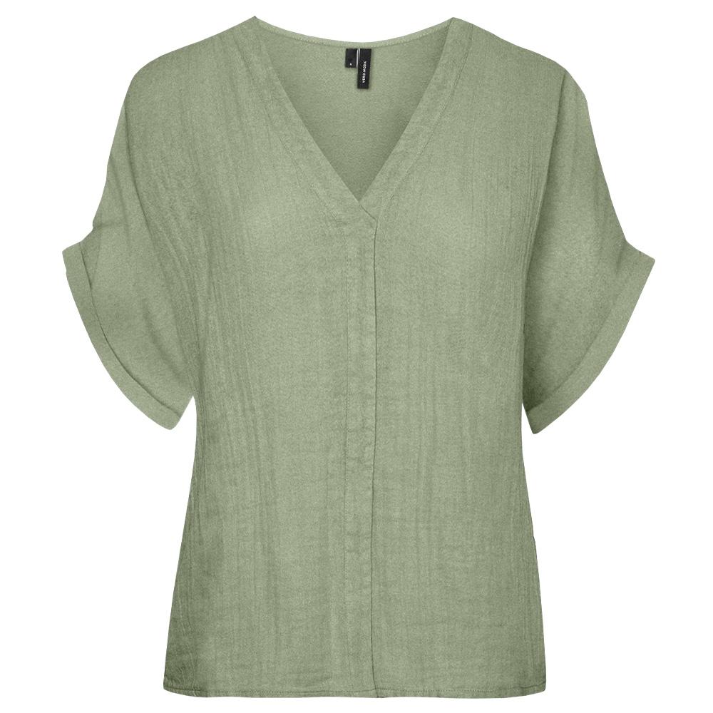 T-Shirt Vert Femme Vero Moda Mathilda vue 2