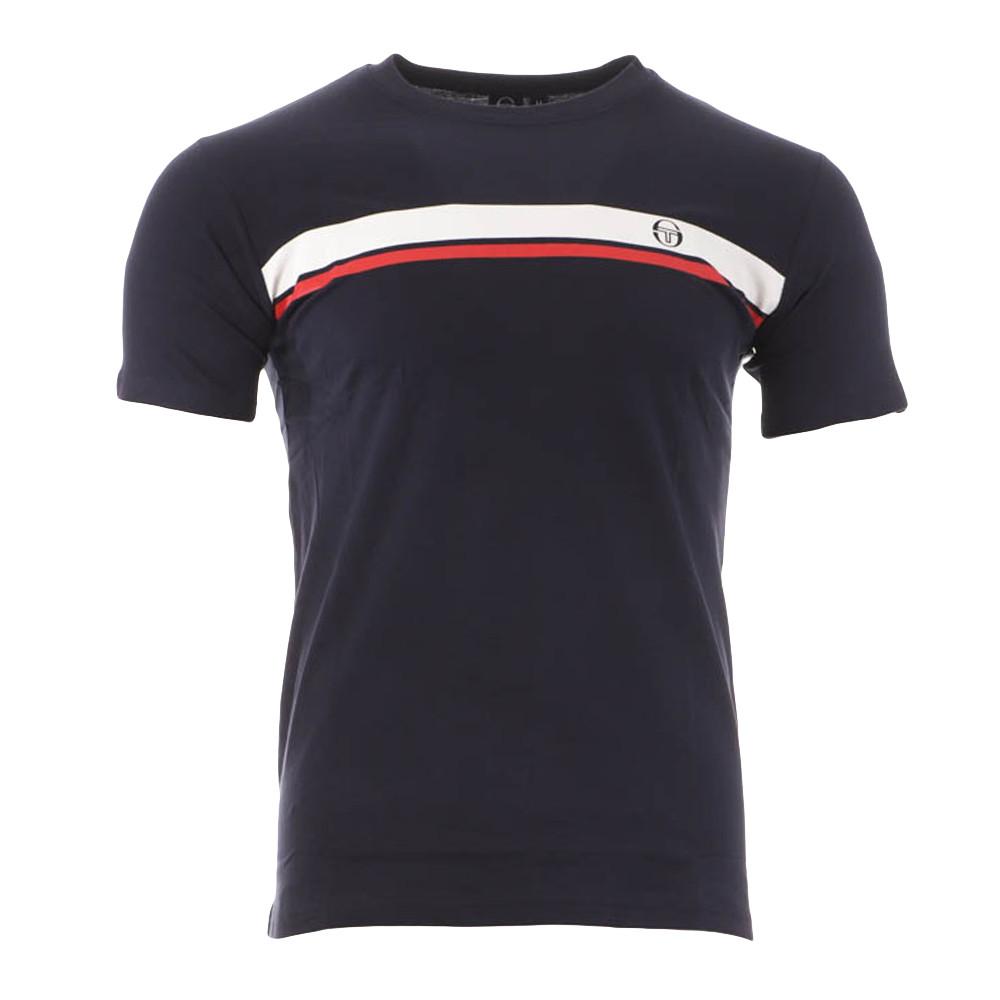 Sergio Tacchini Herren Marine T-Shirt Stripe A günstig
