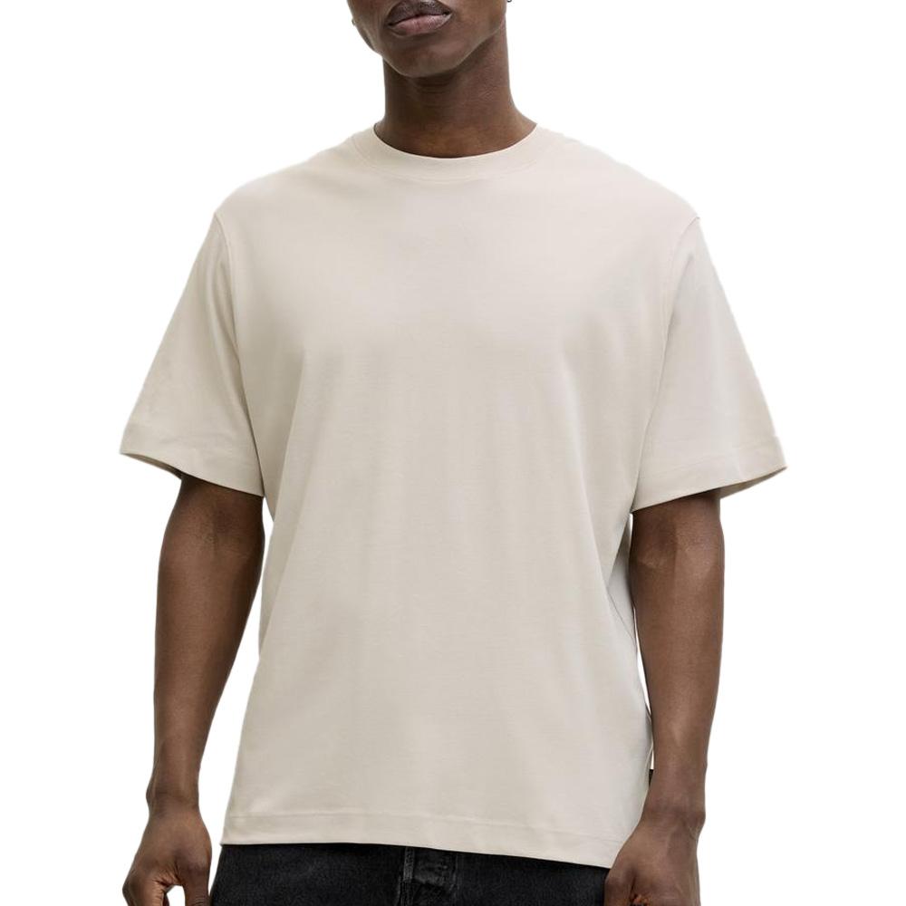 T-Shirt Beige Herren Jack & Jones Neck günstig