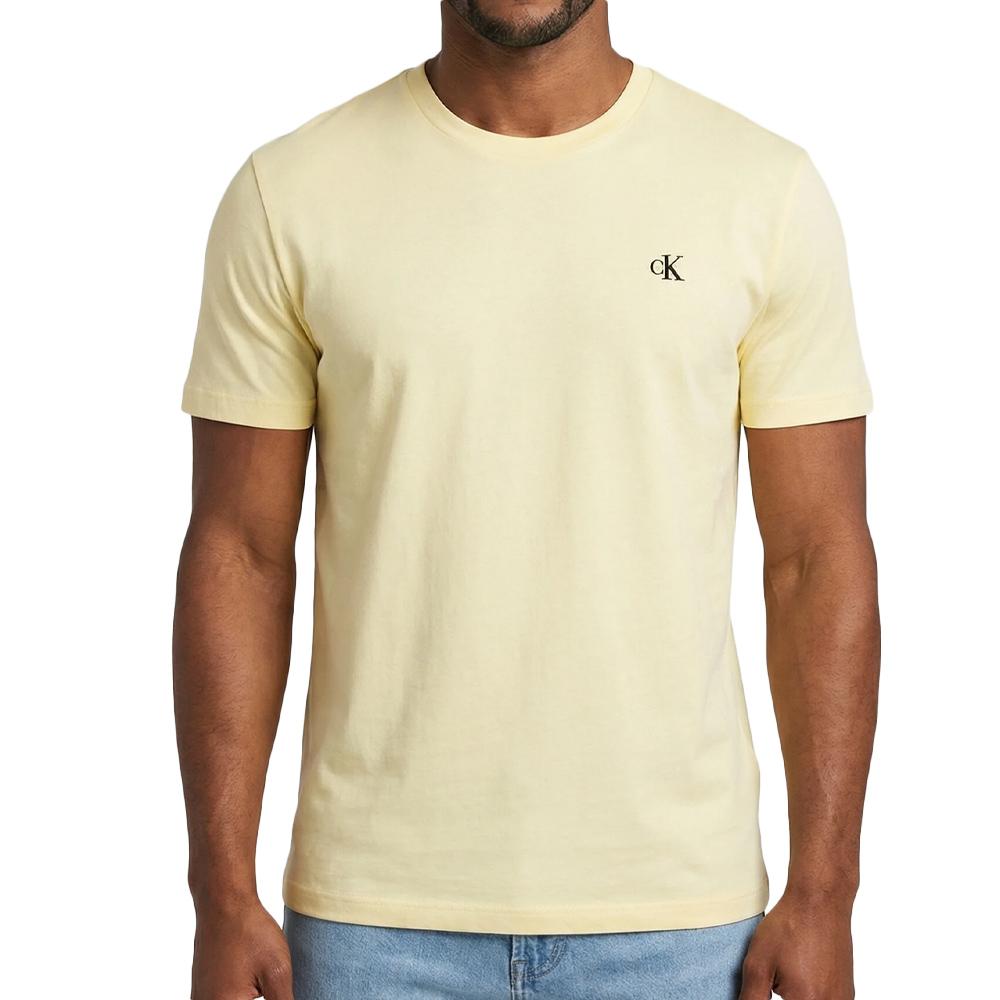 Camiseta amarilla para hombre Calvin Klein Jeans Classics barato