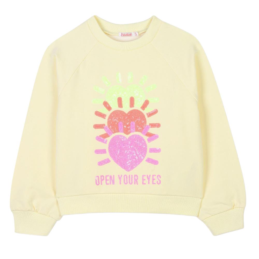 Sudadera amarilla para niña Billieblush U20880 Yellow ver 2