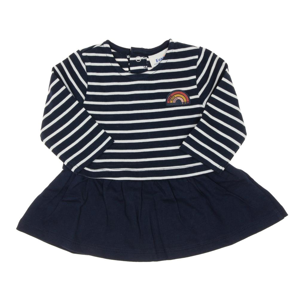 Marine/Weißes Kleid für Mädchen Elle est ou la mer Rulipe günstig