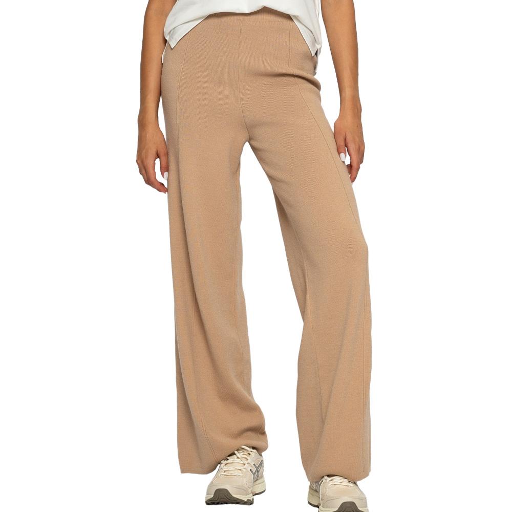 Pantalon fluide Beige Soul Studio Knitwear pas cher