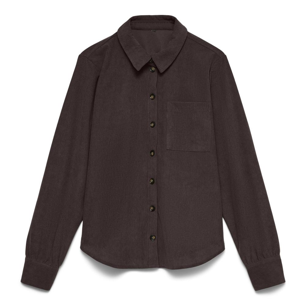 Chemise en Velours Marron Femme Vero Moda Pocket pas cher