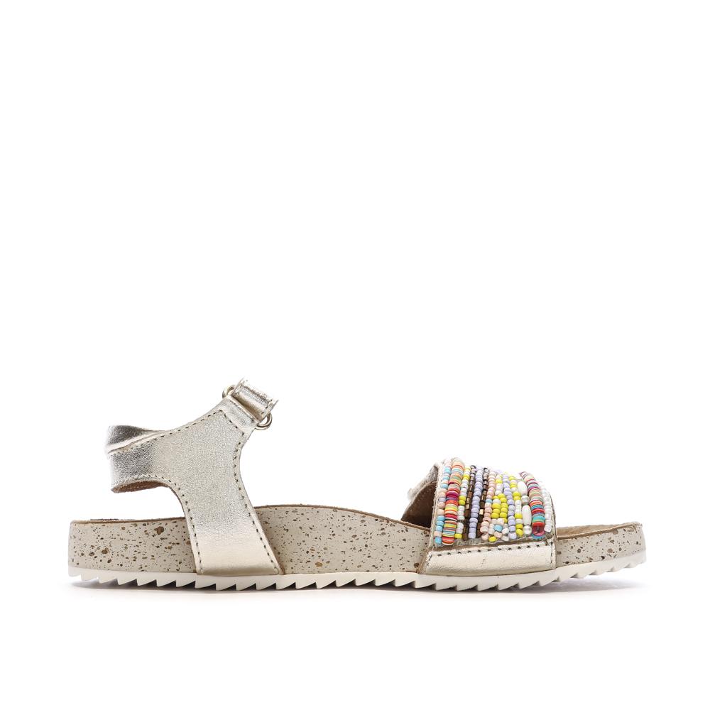 Girl's gold and pearl sandals Mod8 Mo Charlene Photo of the Espace des Marques %store% store - view of %key%