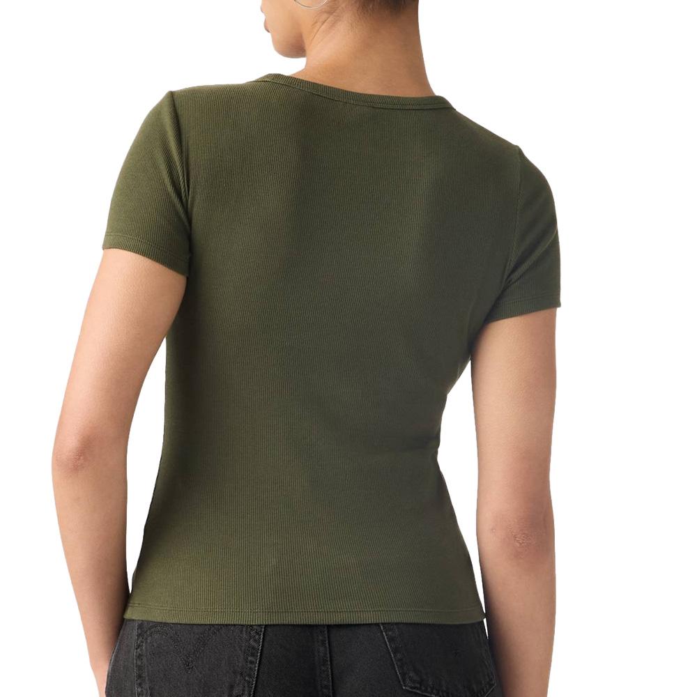T-shirt Kaki Femme Levi's Hayes Tee Blues vue 2