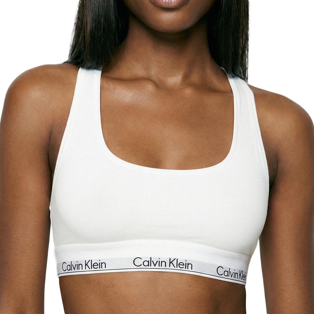 Lote de 2 bralettes rosa/blanco de Calvin Klein ver 2