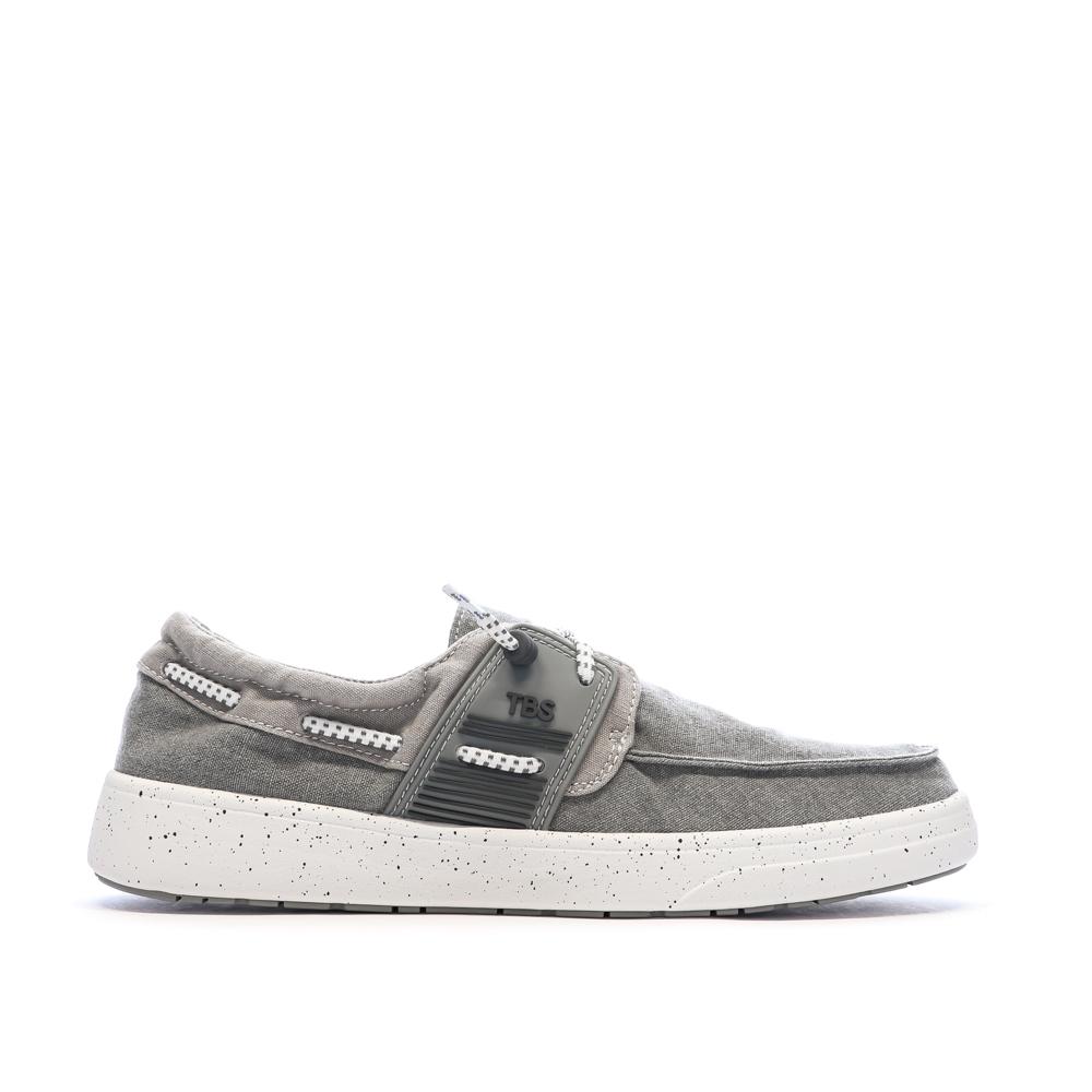 Grey boat shoes Men TBS Bateau Canvas Photo of the Espace des Marques %store% store - view of %key%