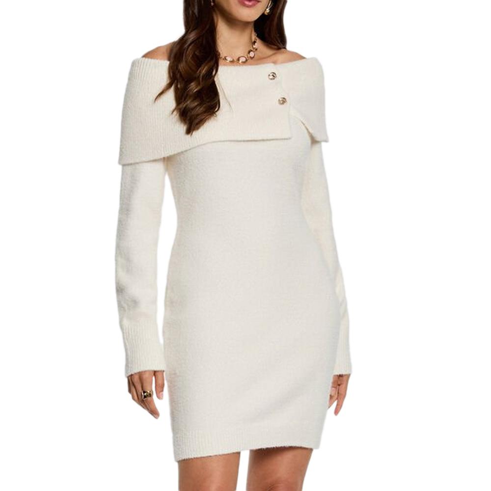 Vestido corto Morgan Bardot Mujer Beige barato