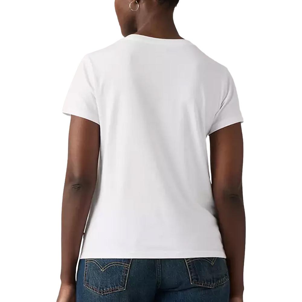 T-shirt Blanc Femme Levi's The Perfect Tee 17369 vue 2