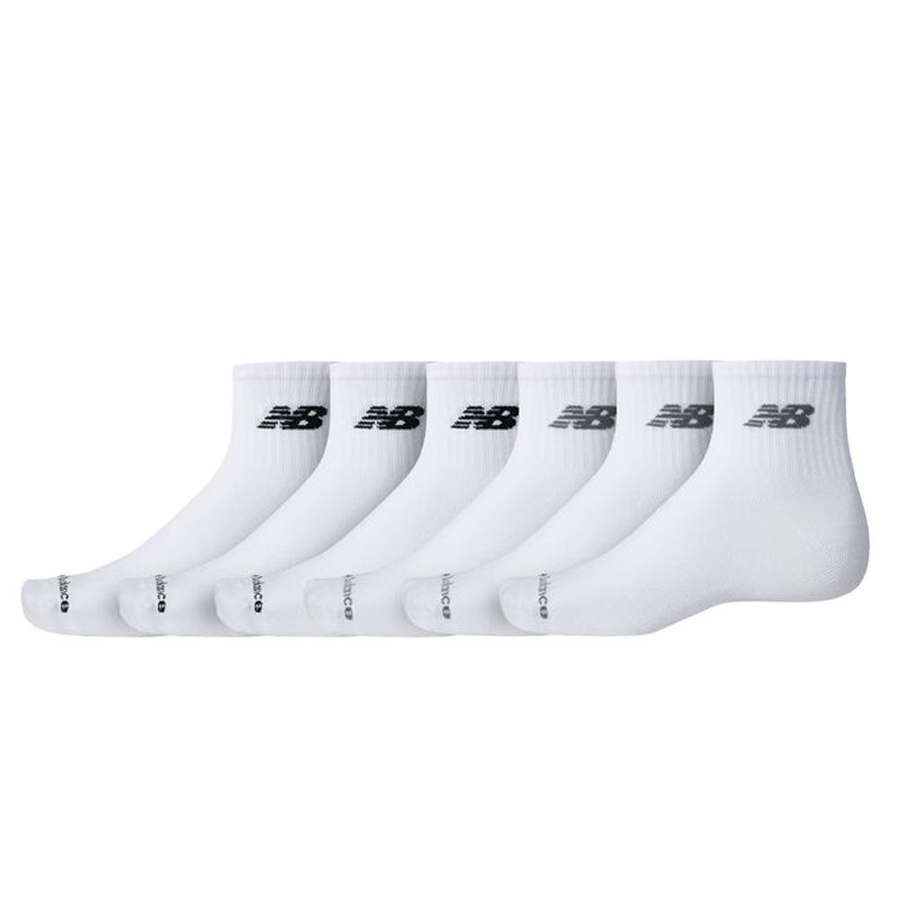 x3 Paires de chaussettes Blanches/Noires Homme New Balance Lightweight vue 2