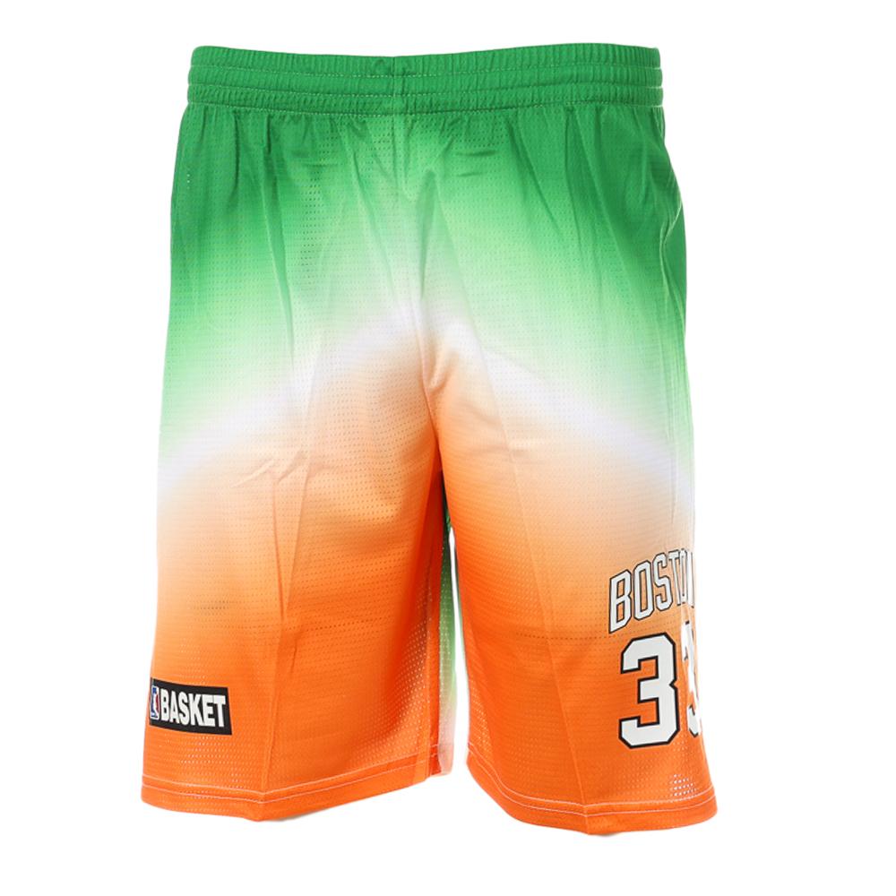 Boston Men's Green/Orange Basketball Short Sport Zone affordable