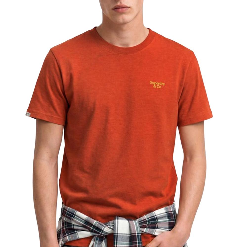 T-shirt Orange Homme Superdry Essential Serif pas cher