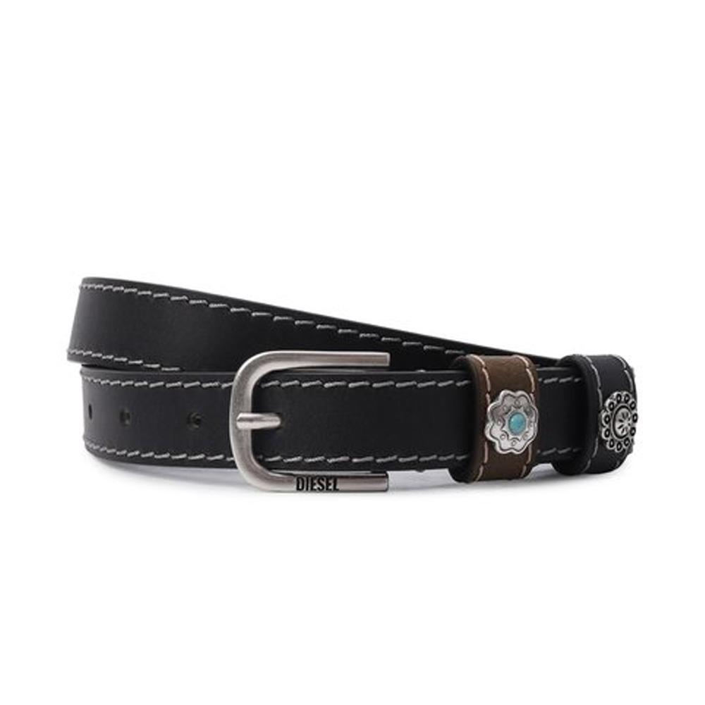 Cinturón negro para mujer Diesel B-texa Belt barato