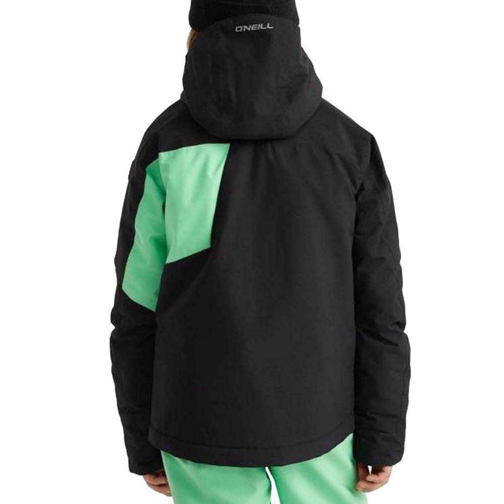 Grün/schwarze Skijacke für Jungen von O'Neill Jacksaw Ansicht 2
