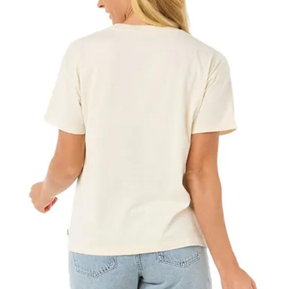 Women's Ecru T-Shirt Rip Curl Sun &amp; Sea Relaxed Photo of the Espace des Marques %store% store - view of %key%