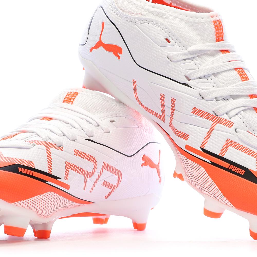 Chaussures de football Blanc/Rouge Garçon Puma Ultra 50 vue 7