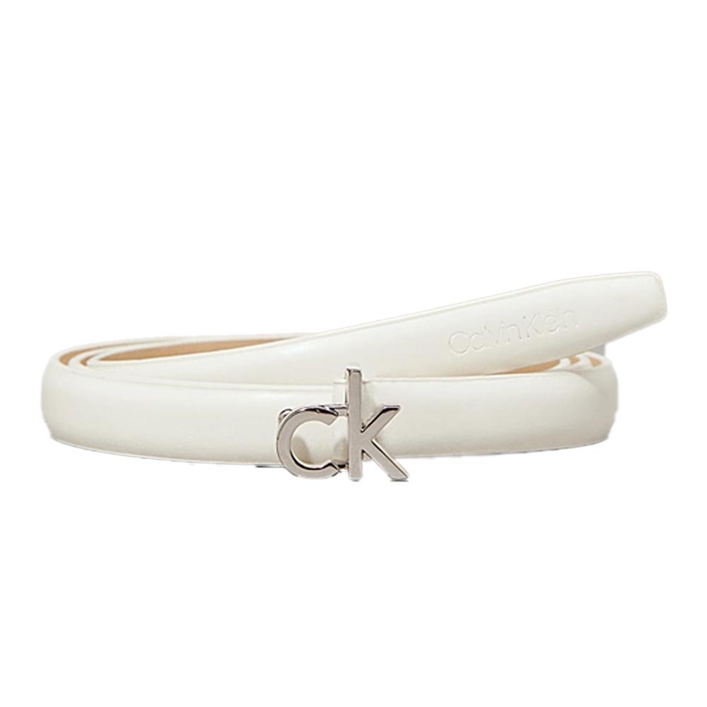 Weißer Gürtel Damen Calvin Klein Jeans Ck Buckle Skinny günstig