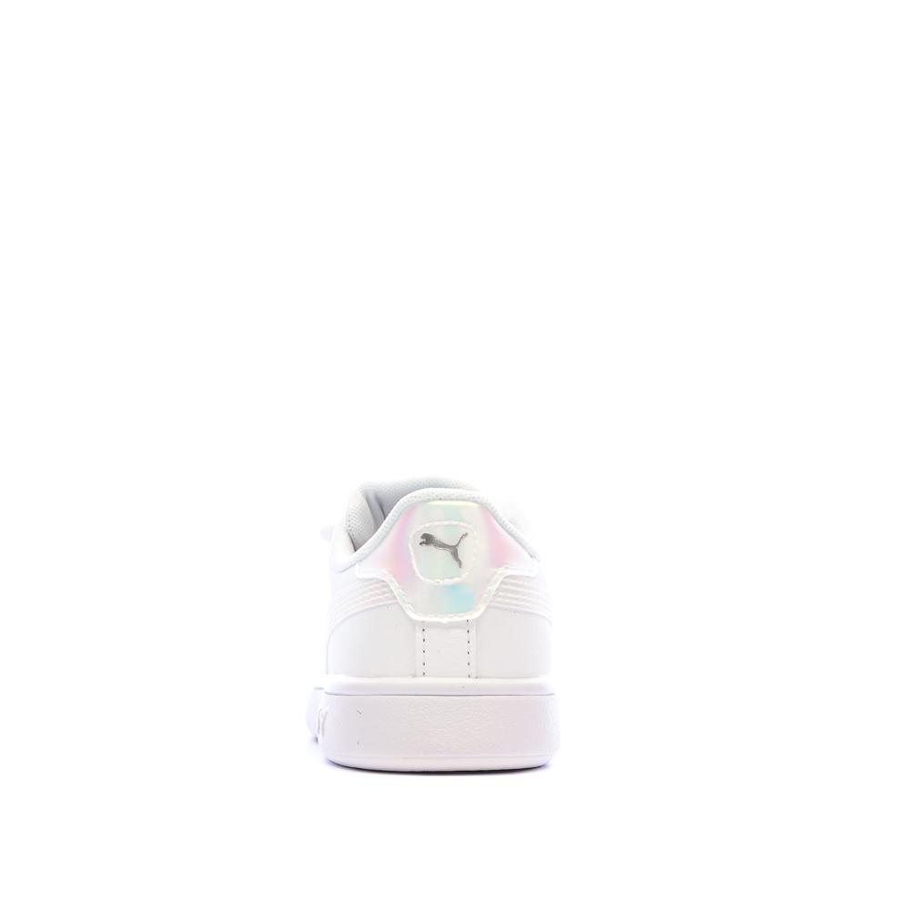 Baskets Blanches Fille Puma Smash 3.0 HoloS vue 3