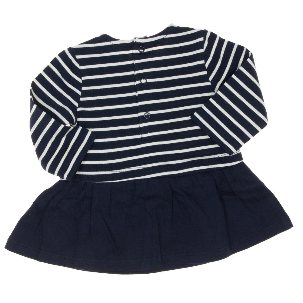 Marine/Weißes Kleid für Mädchen Elle est ou la mer Rulipe Ansicht 2