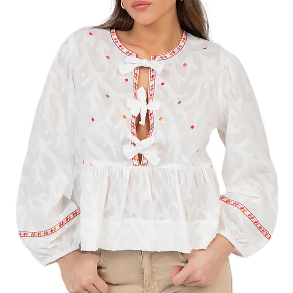 Blouse Blanche Femme Beige An'ge Anna pas cher