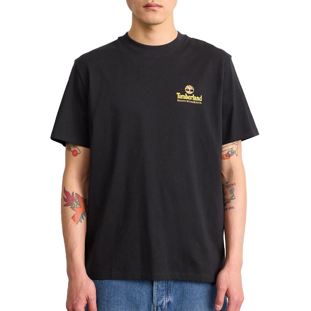 Camiseta negra para hombre Timberland Illustrated barato