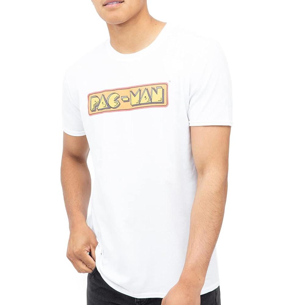 Weißes Pac-Man-T-Shirt für Herren Ansicht 2
