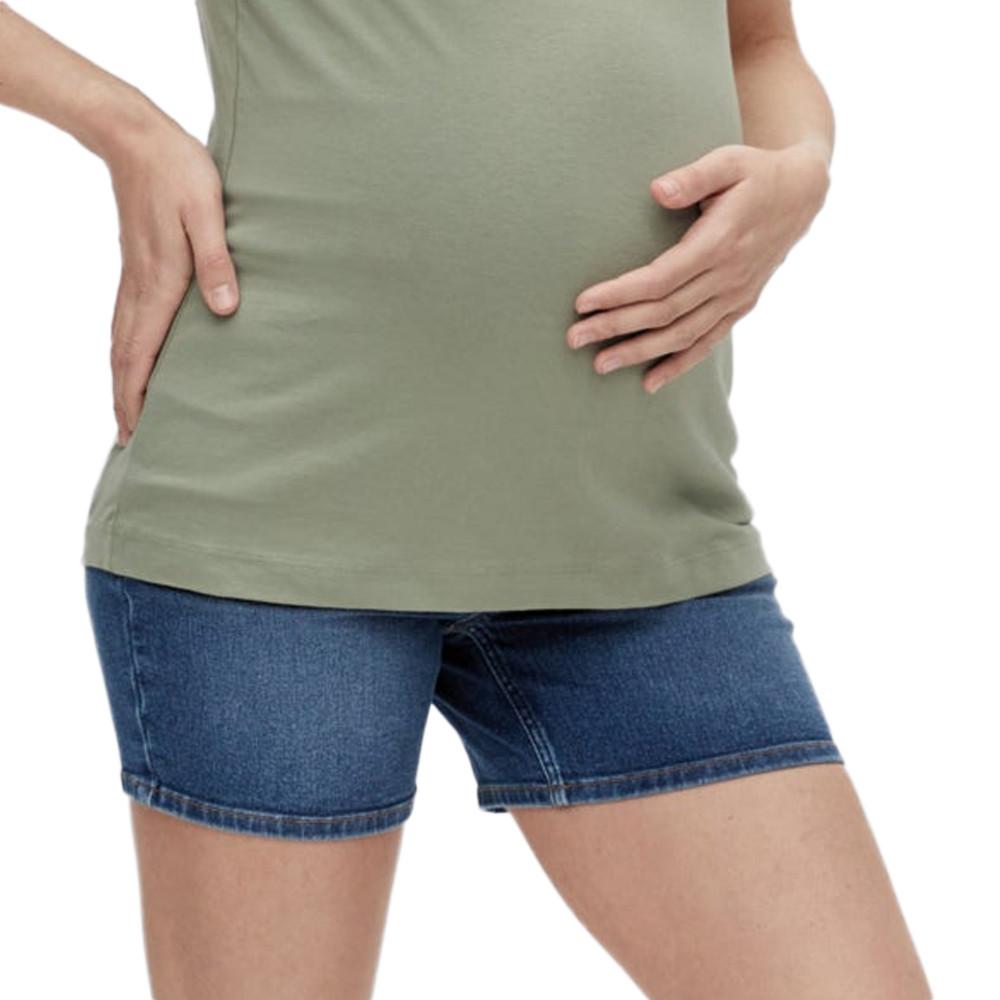 Women's Blue Jeans Pregnancy Shorts Mamalicious Lamy affordable