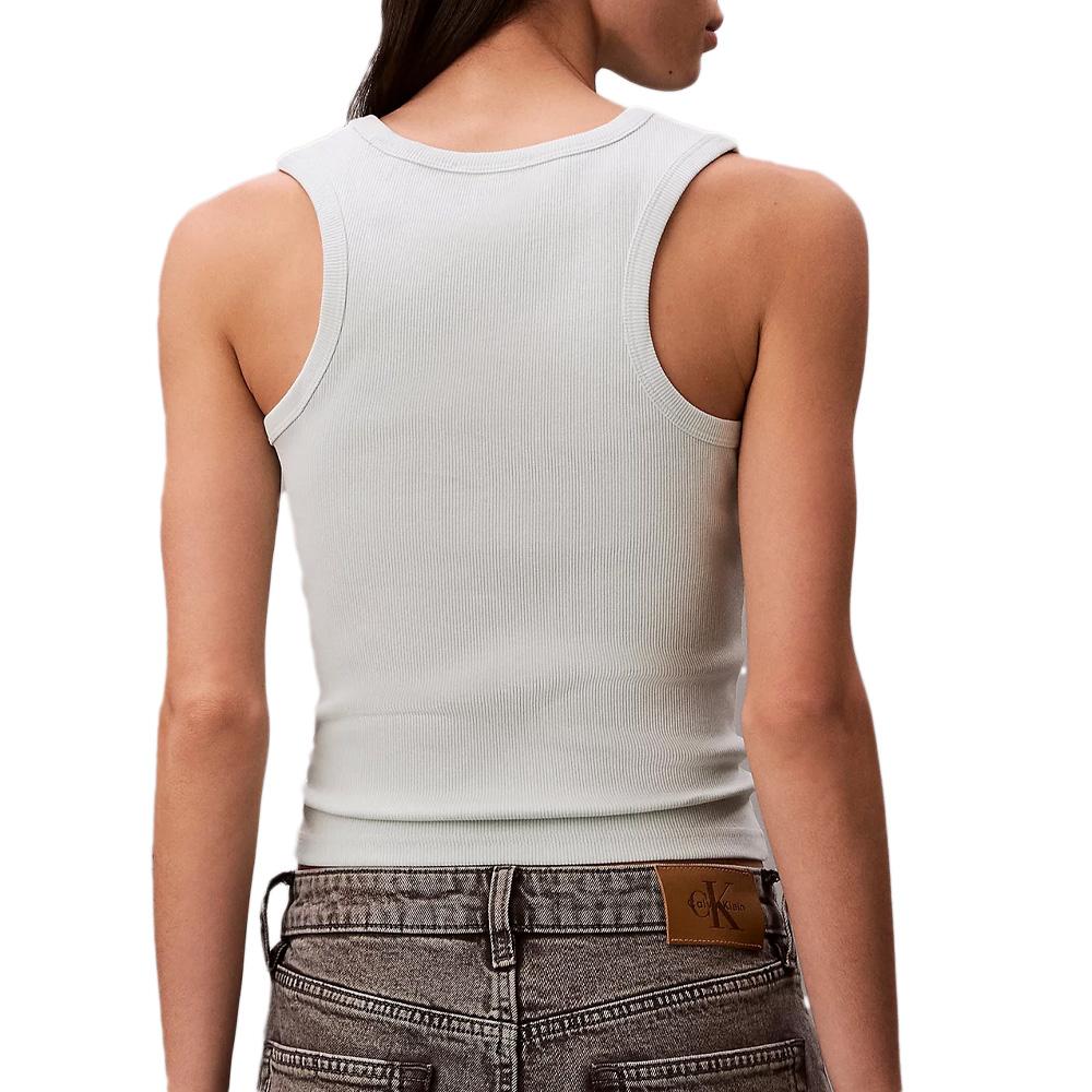 Women's Pale Green Tank Top Calvin Klein Jeans A Woven Label Photo of the Espace des Marques %store% store - view of %key%