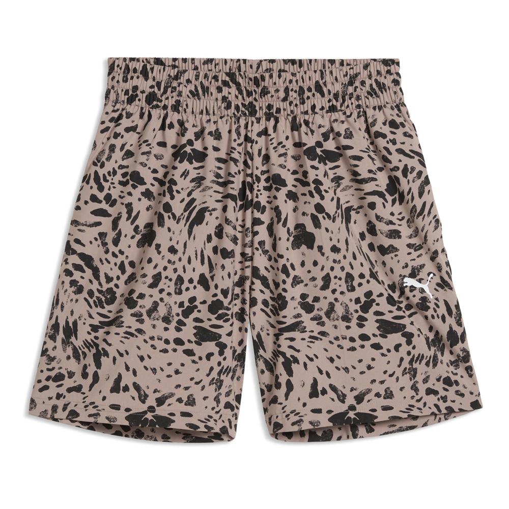Short Beige/Noir Fille Puma Ess Graphic pas cher