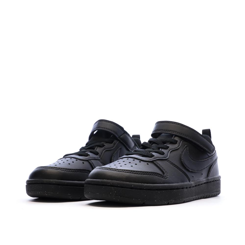 Baskets Noires Garçon Nike Court Borough Low Recraft vue 6